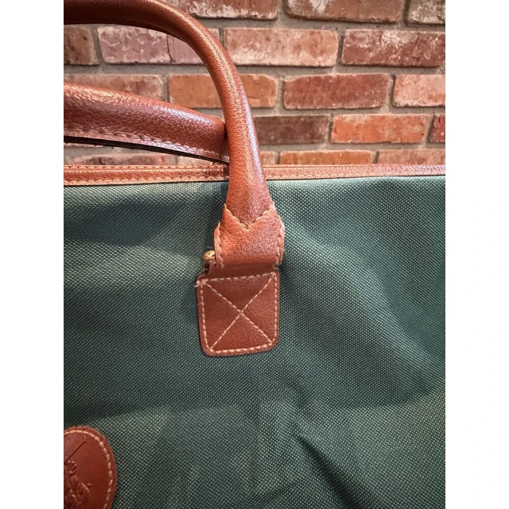 Vintage Ralph Lauren Weekender Duffle Bag 80's-90's Green Canvas Travel Tote